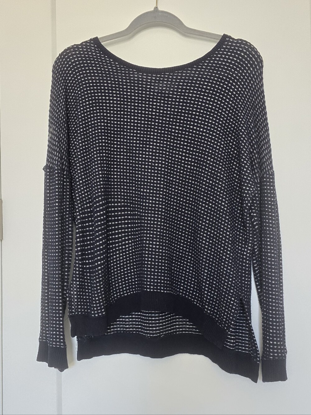 Velvet By Graham And Spencer Thermal Knit Top Msrp $195
